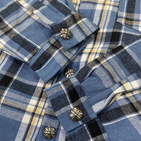 Chrome Hearts Blue Checkered Shirt - Picture 2 of 9